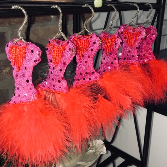 (6) Flaming Dress Ornaments That's only $3/each!!!! - Picture 1 of 5